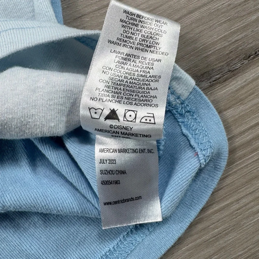 Disney Stitch and Angel‎ Blue Cotton Long Sleeve Pajama Set Girls Size 8